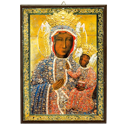500x500 Plaque Icon Of Our Lady Of Czestochowa