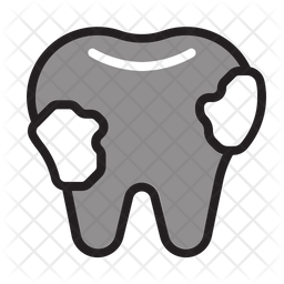 256x256 Tartar Plaque Icon Of Colored Outline Style