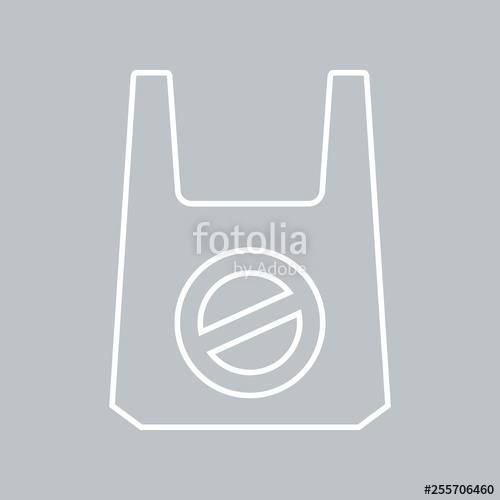 500x500 No Plastic Bag Icon On Gray Background For Any Occasion Stock
