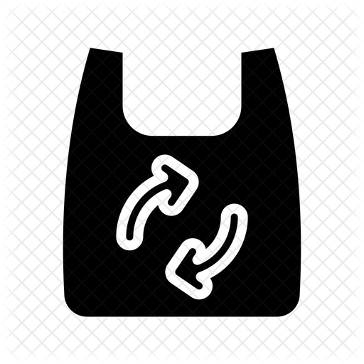 512x512 Plastic Bag Icon Of Glyph Style