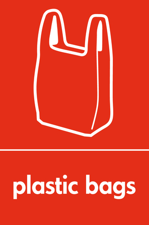 296x445 Plastic Bags Signage