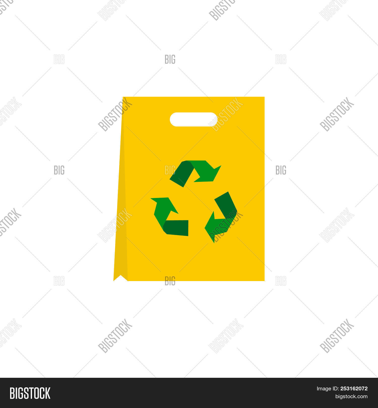 1500x1620 Recyclable Plastic Bag Icon In Flat Style Isolated On Image