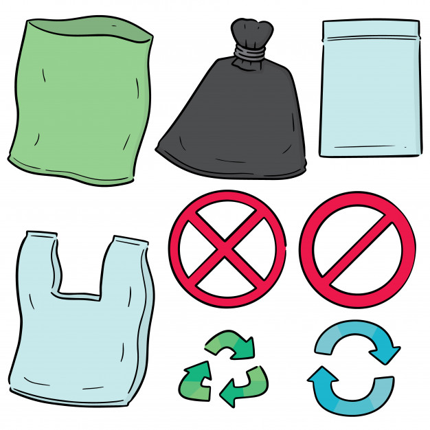 626x626 Vector Set Of Plastic Bag And Recycle Icon Vector Premium Download