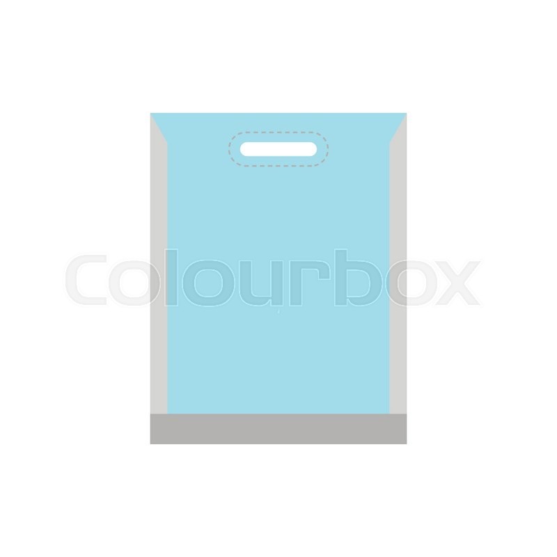 800x800 Blank White Plastic Bag Icon In Flat Stock Vector Colourbox