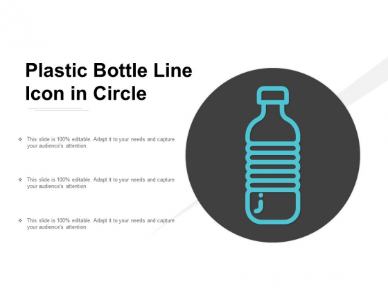 560x420 Plastic Bottle Line Icon In Circle Ppt Powerpoint Presentation