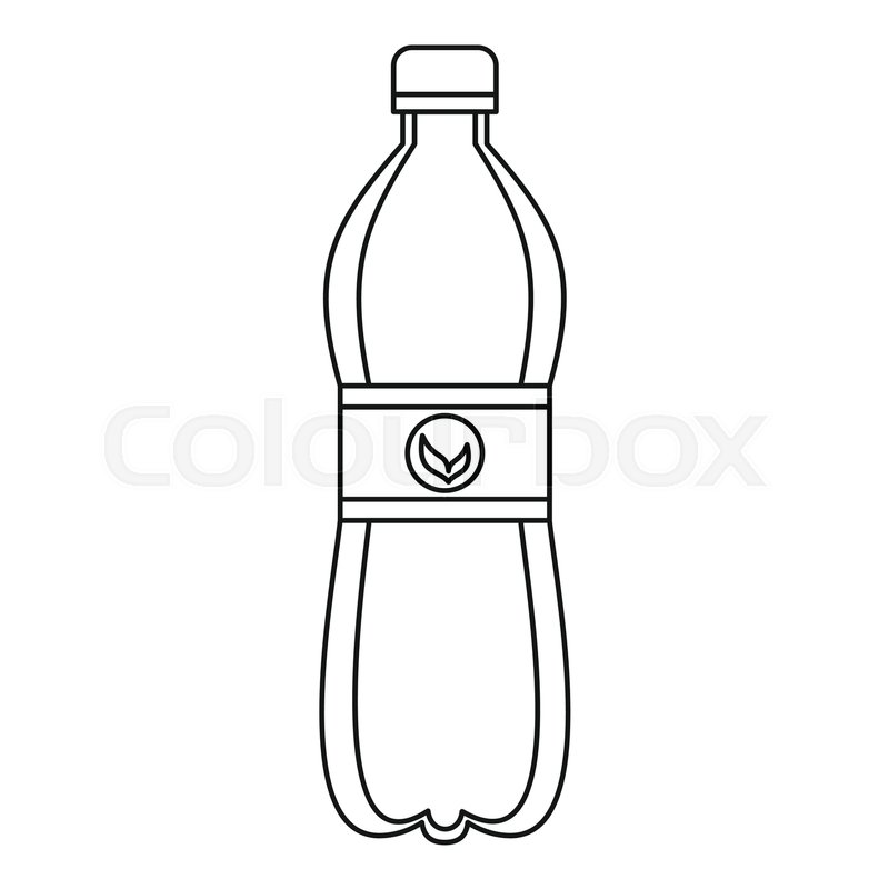 800x800 Plastic Bottle Icon Outline Stock Vector Colourbox