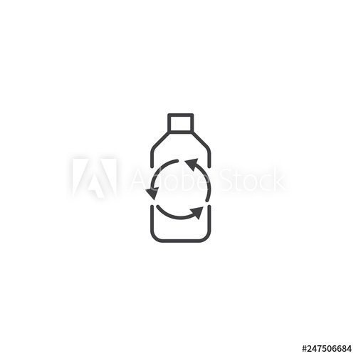 500x500 Recycle Plastic Bottle Icon Vector