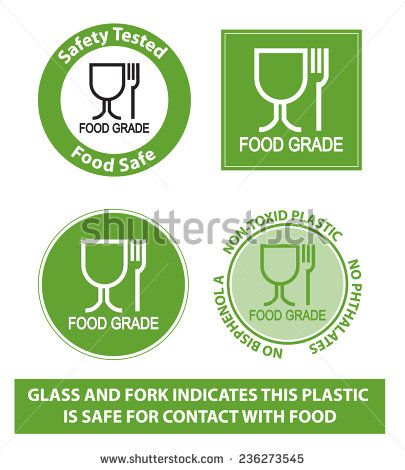 405x470 Green Food Grade Plastic Symbol, Isolated