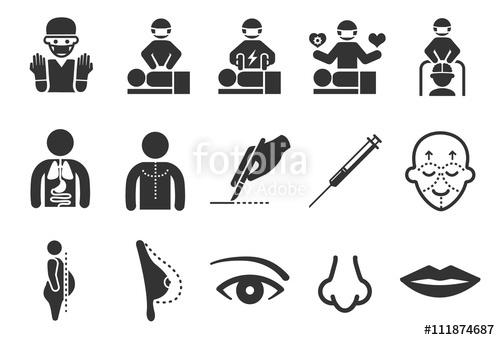 Plastic Surgery Icons Stock Image And Royalty Free Vector 500x340 Plastic Surgery Icons Stock Image And Royalty Free Vector
