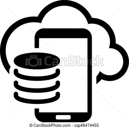 450x444 Plat, Icon Stockage, Nuage, Design Plat, Illustration Mobile