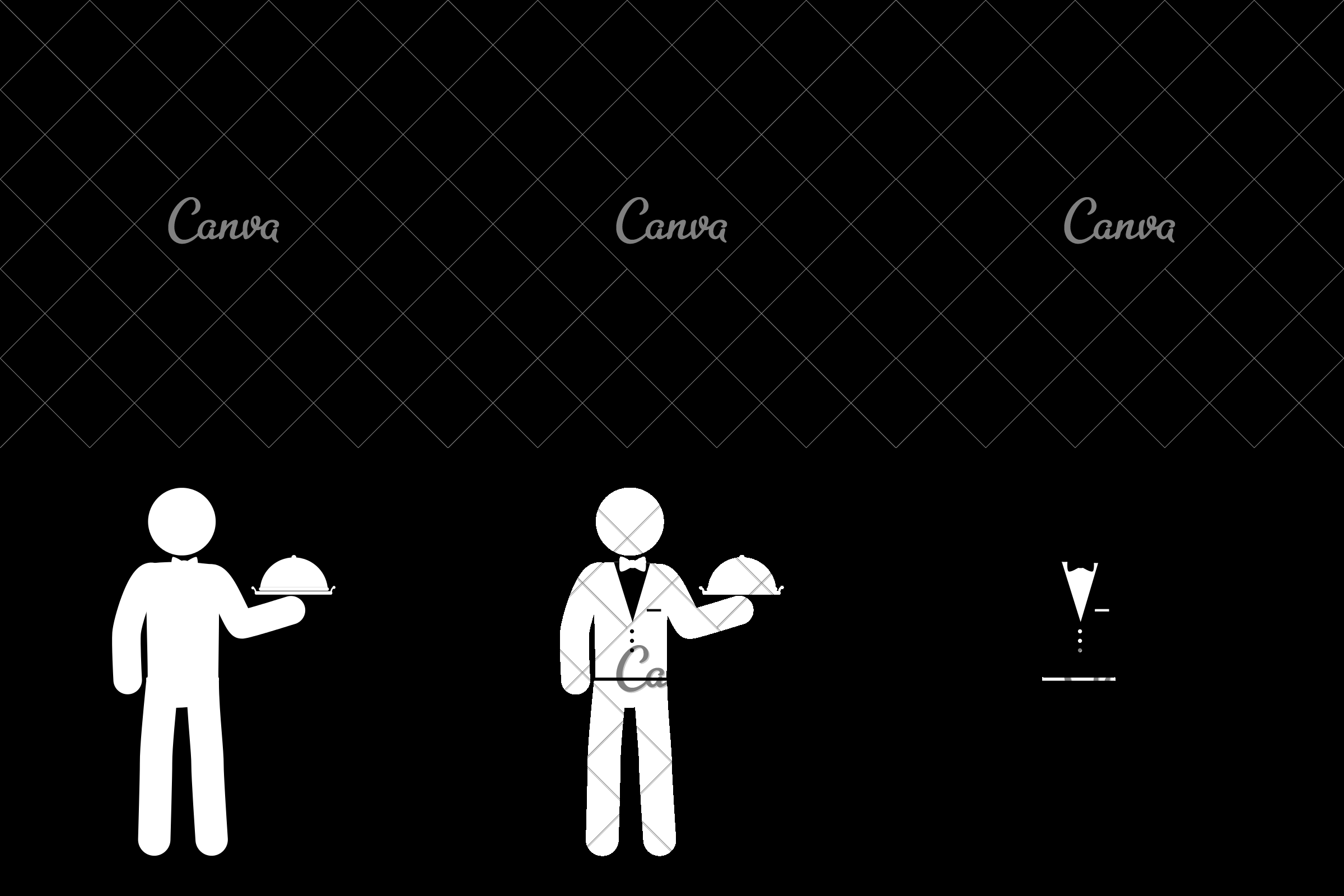 2400x1600 Waitress Catering Man Hotel Plat Icon Vector Graphic