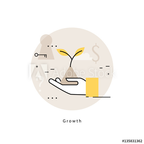 500x500 Growing Plat Icon For Business Development, Strategic Planning