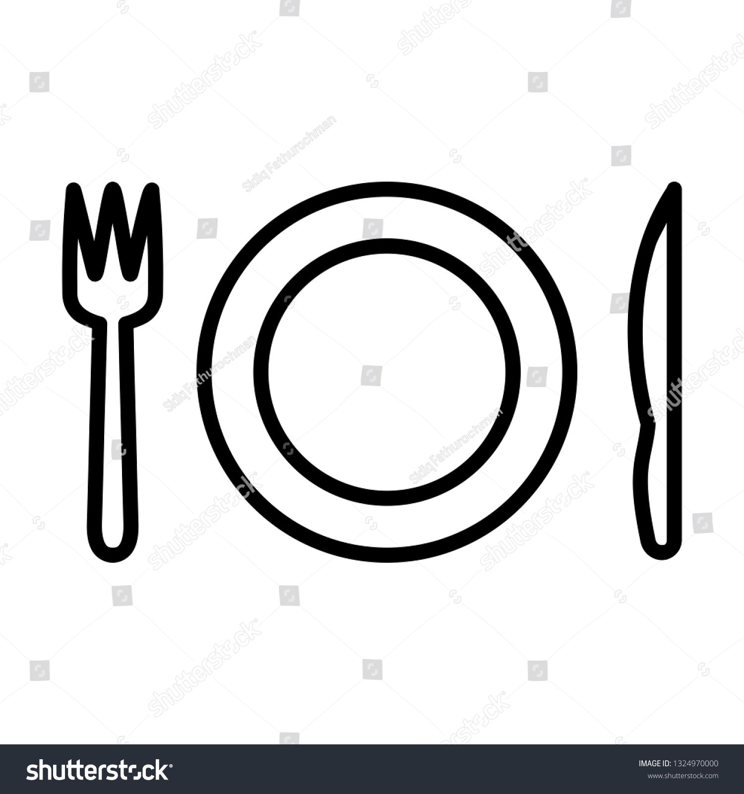 1500x1600 Plate Food Drink Vector Icon