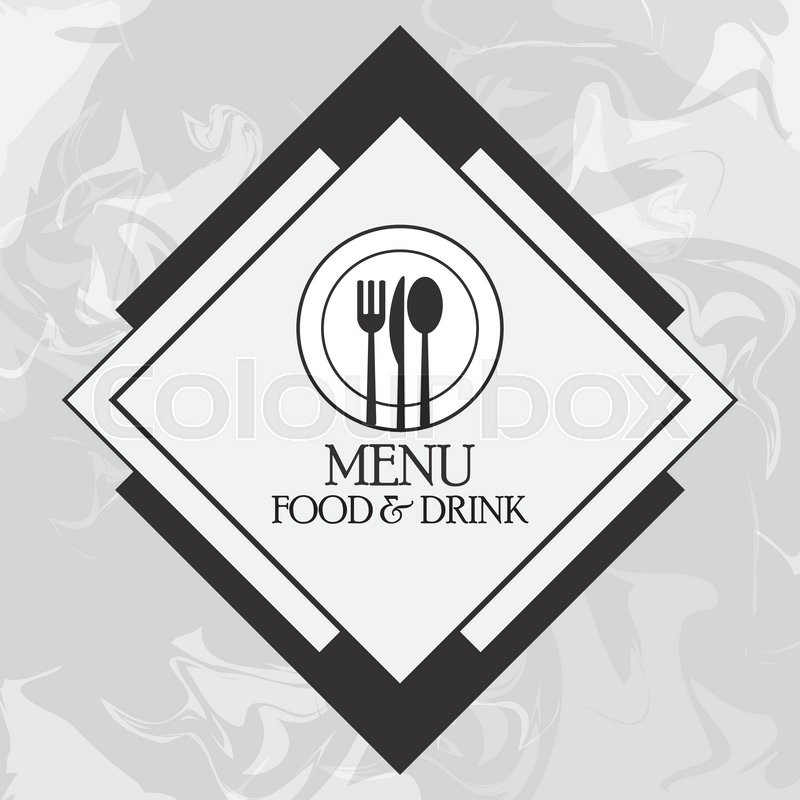 800x800 Cutlery Plate Catering Service Menu Stock Vector Colourbox