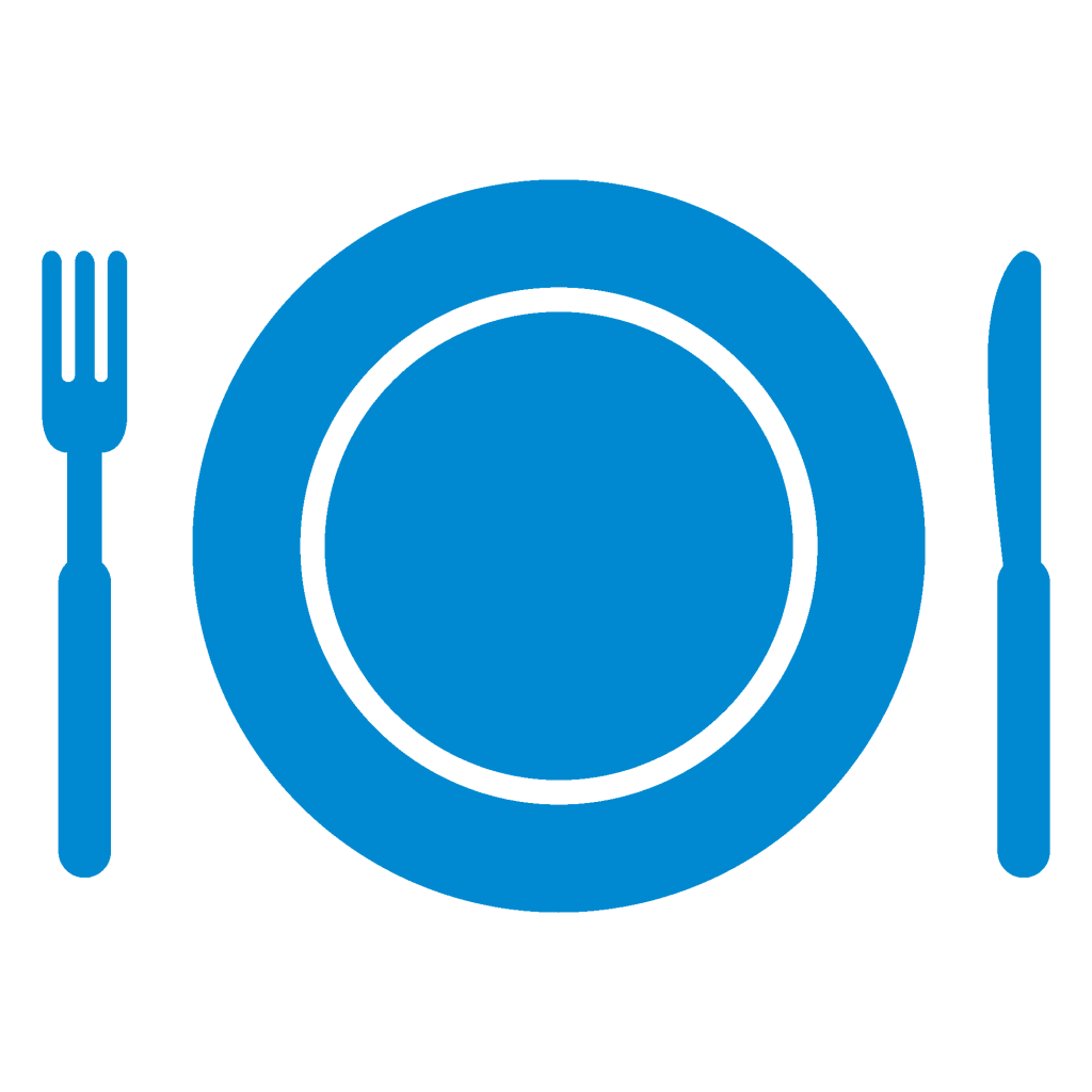 1024x1024 Meal Plate Icon Blue