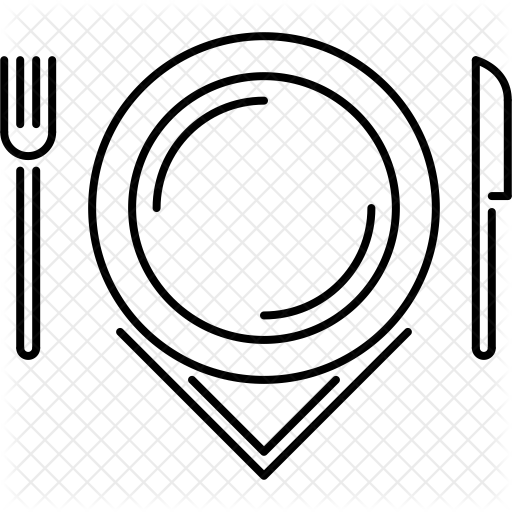 512x512 Plate Icon Of Line Style