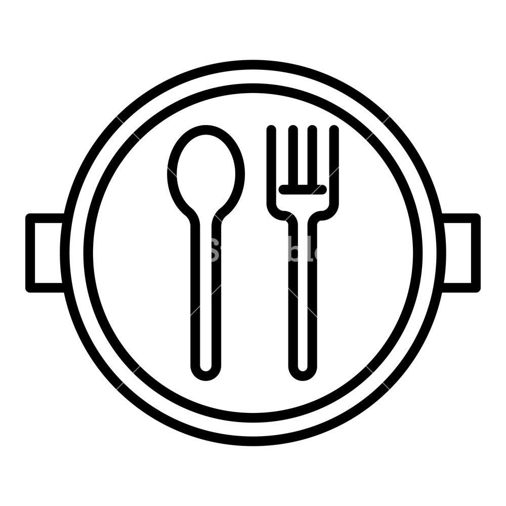 1000x1000 School Lunch Plate Icon Outline School Lunch Plate Vector Icon