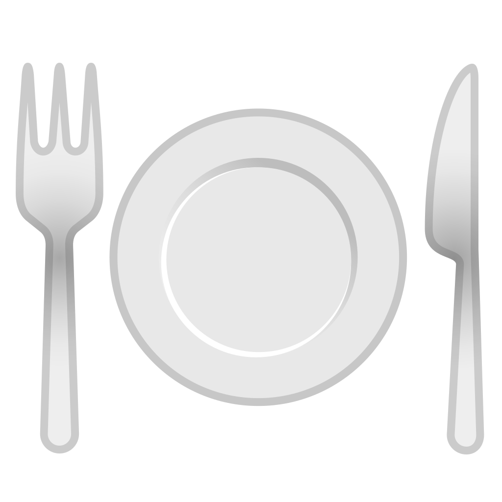 1024x1024 Fork And Knife With Plate Icon Noto Emoji Food Drink Iconset