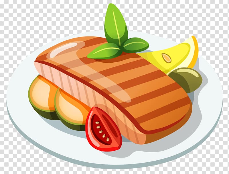 800x611 Food Icon, Grilled Steak Meat With Sliced Tomato In Plate