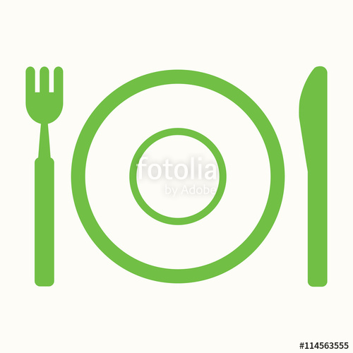 500x500 Plate Dinner Diet Food Icon Stock Image And Royalty Free Vector