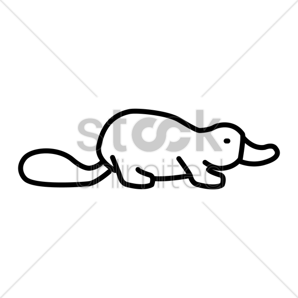 600x600 Platypus Icon Vector Image