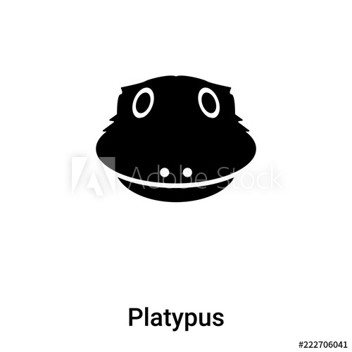 500x500 Platypus Icon Vector Isolated On White Background, Logo Concept