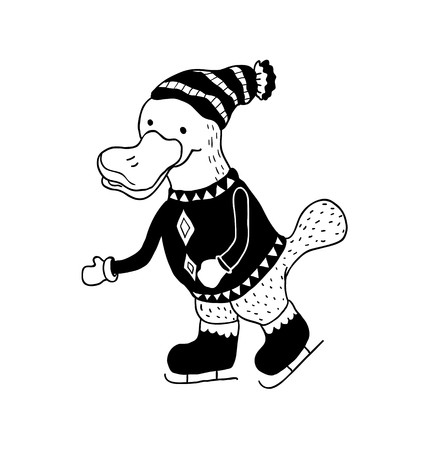 442x450 Vector Of Funny Platypus Icon