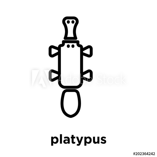 500x500 Platypus Icon Isolated On White Background