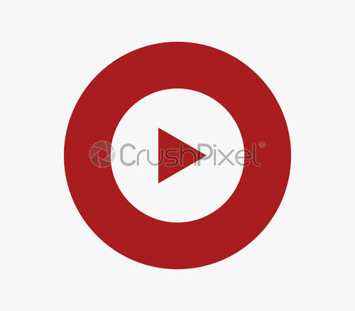 500x438 Play Button Icon, Stock Vector Crushpixel