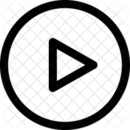 256x256 Play Button Icon Of Line Style
