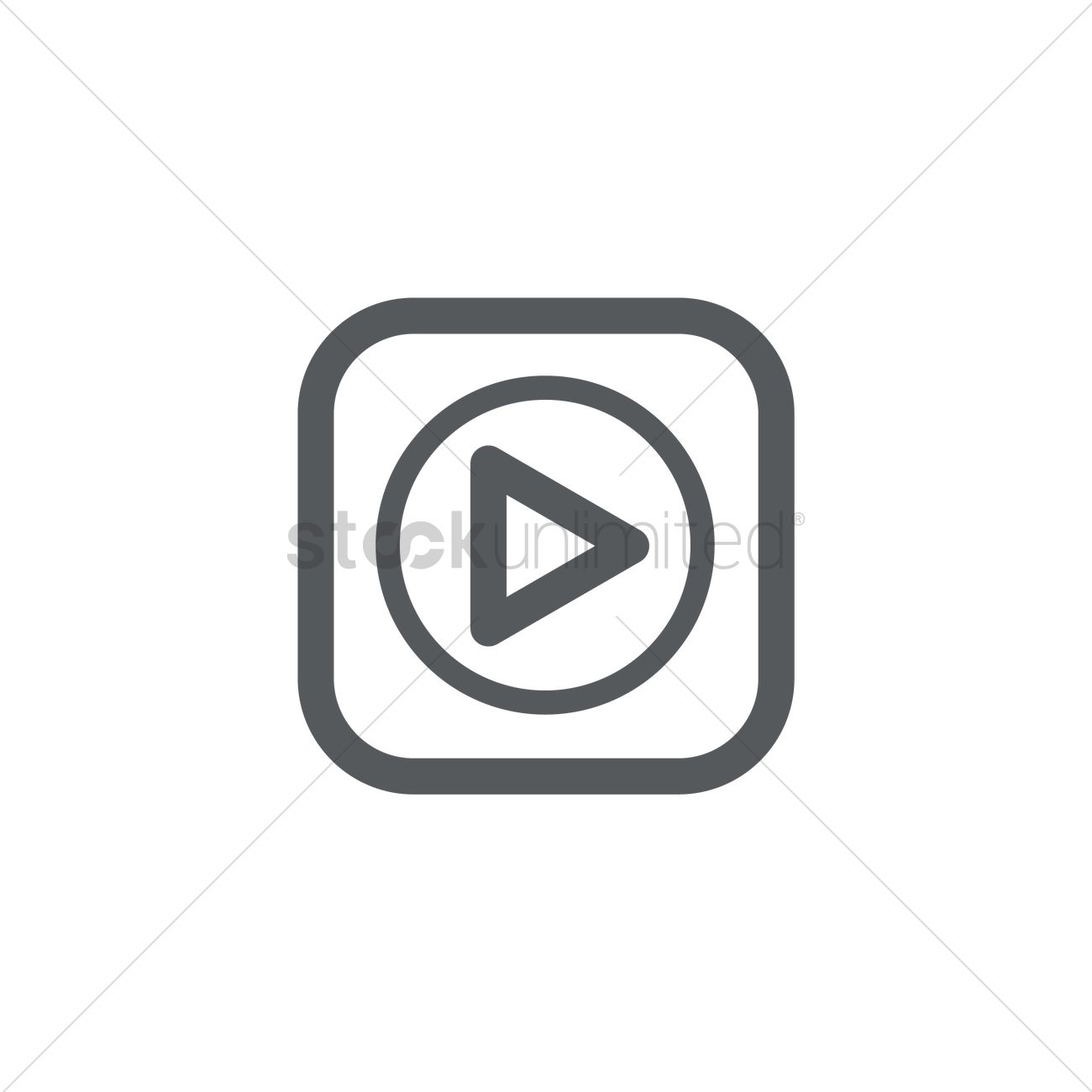 1300x1300 Play Button Icon Vector Image