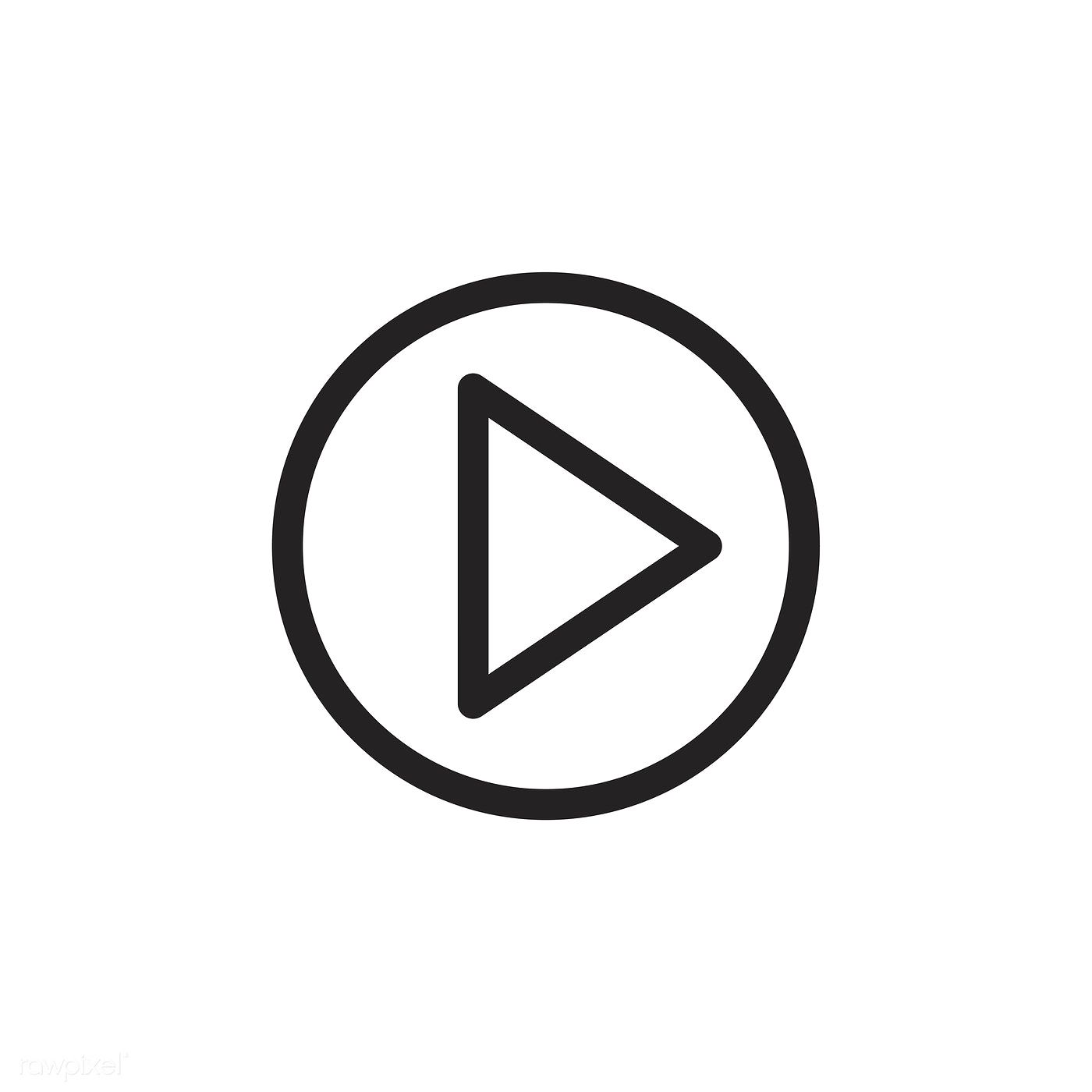 1400x1400 Play Button Icon Vector Free Image