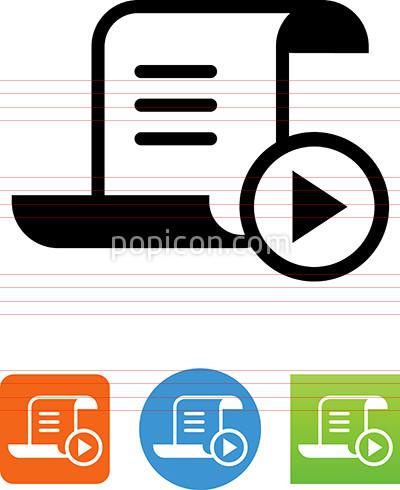 400x490 Script With Play Button Icon