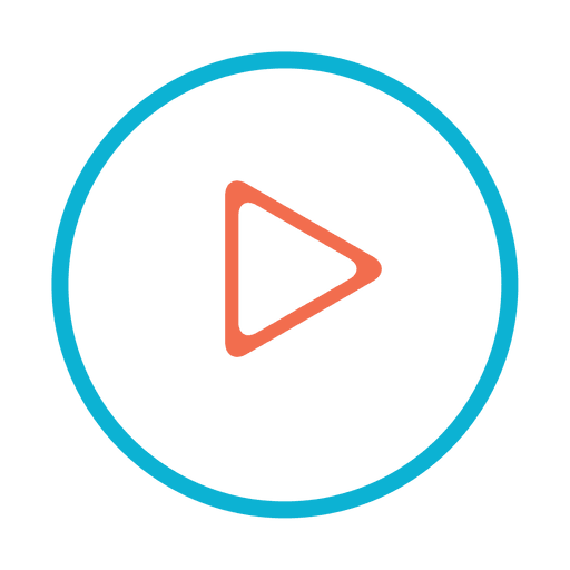 512x512 Colorful Stroke Play Button Icon