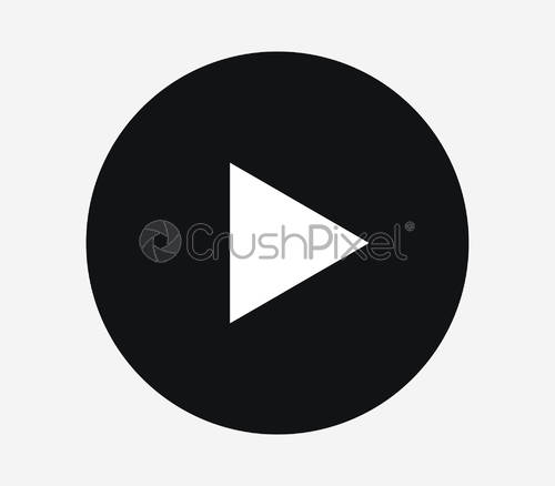 500x438 Play Button Icon, Stock Vector Crushpixel