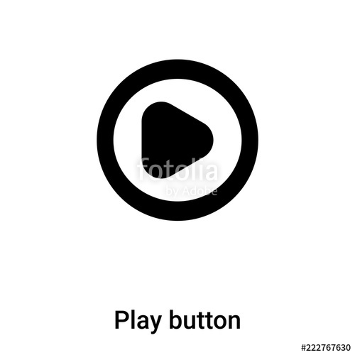 500x500 Play Button Icon Vector Isolated On White Background, Logo Concept