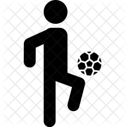 256x256 Football, Playing, Sports, Man, Soccer, Play, Game Icon Of Glyph