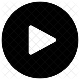 256x256 Video Play Icon Of Glyph Style