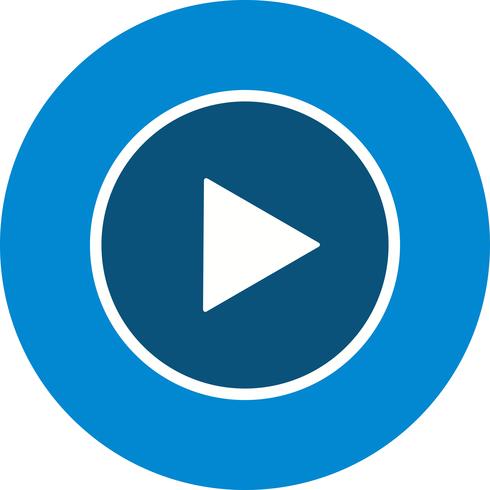 490x490 Play Icon Vector Illustration