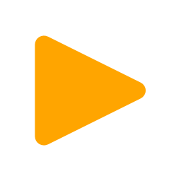 256x256 Free Orange Play Icon