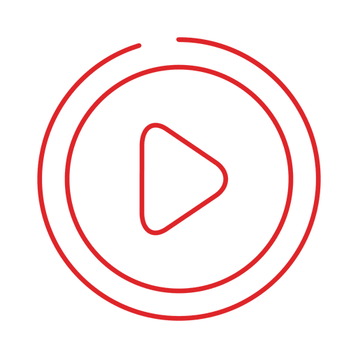 512x512 Red Play Line Icon