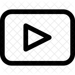 256x256 Video Play Icon Of Line Style