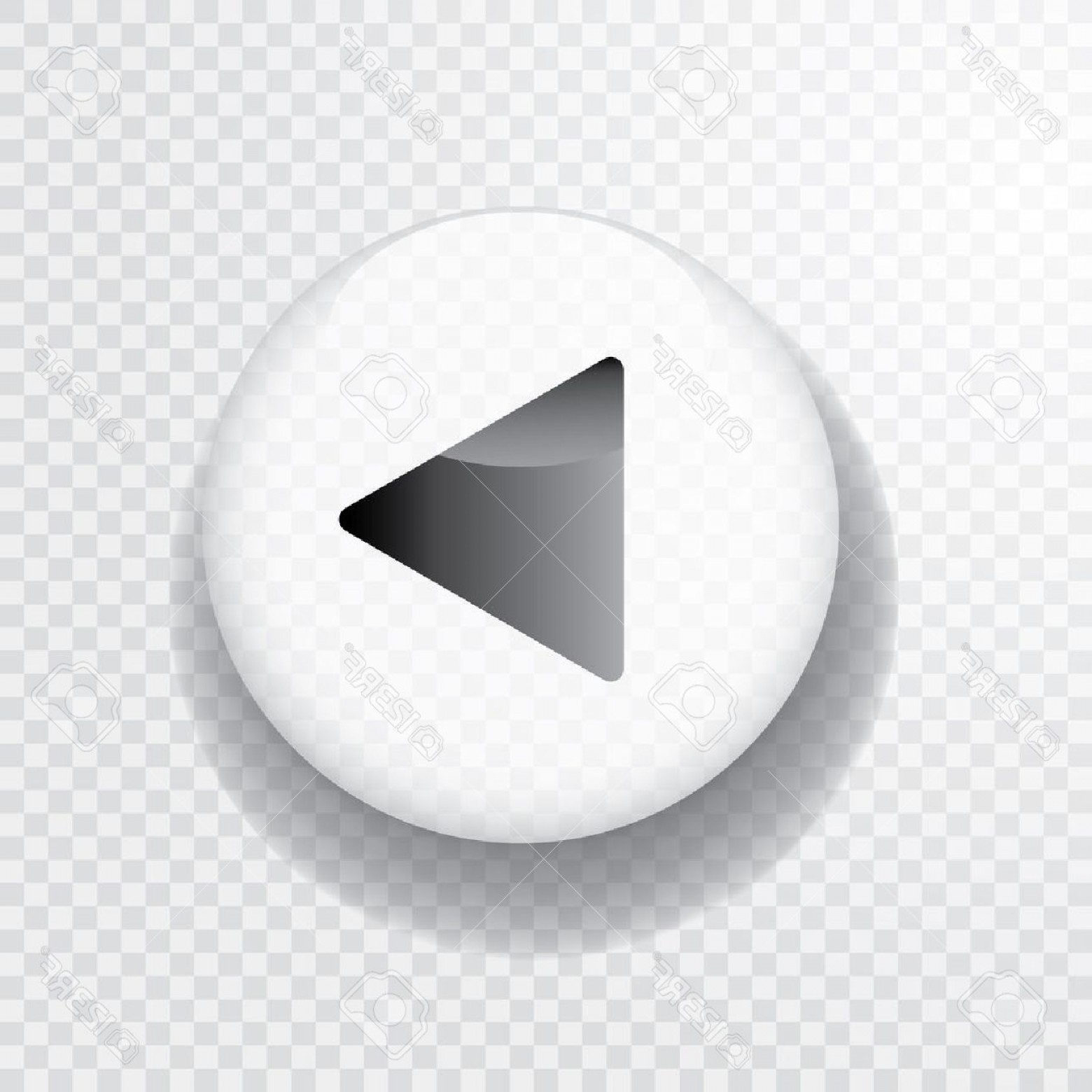 1560x1560 Photostock Vector White Transparent Play Button With Shadow Icon