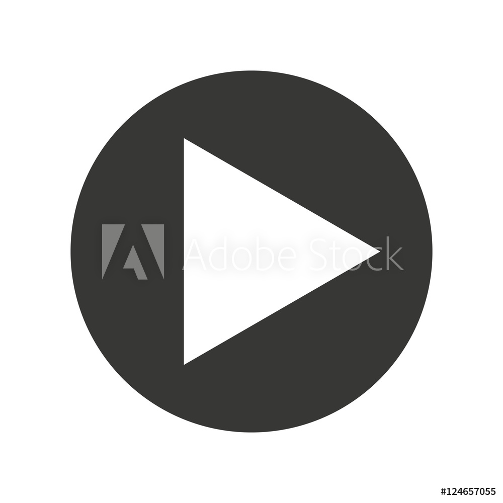 1000x1000 Photo Art Print Play Movie Button Flat Icon Vector Illustration