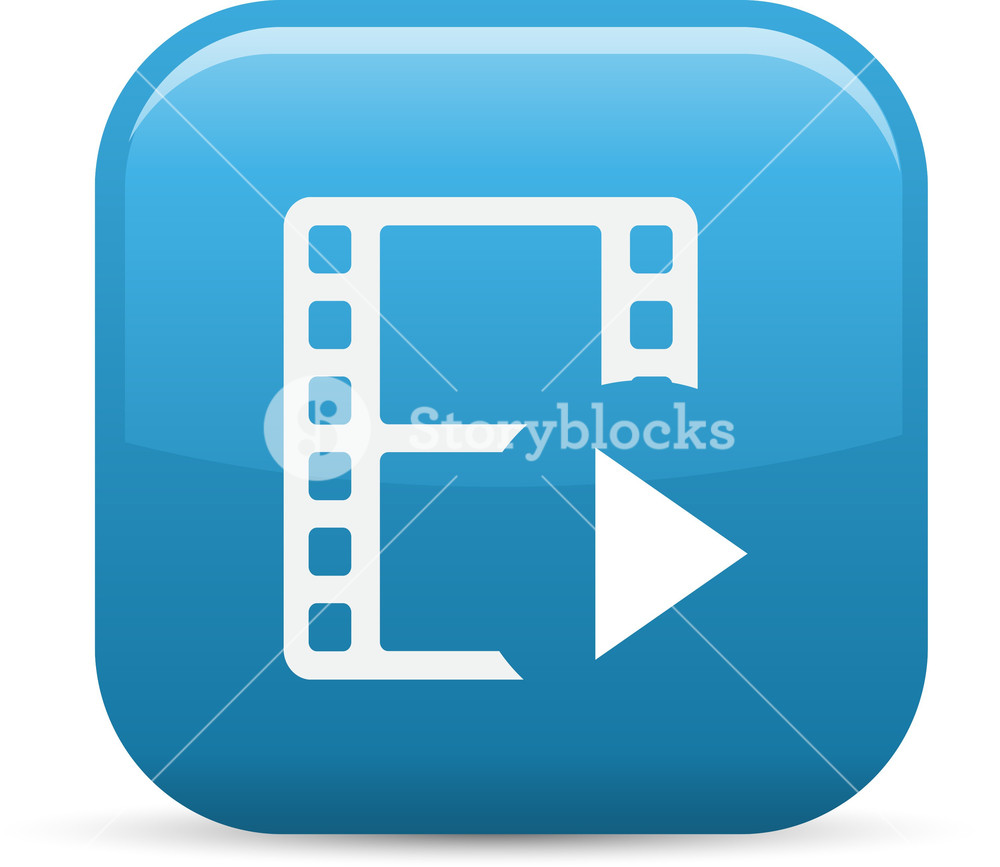 1000x867 Play Movie Elements Glossy Icon Royalty Free Stock Image