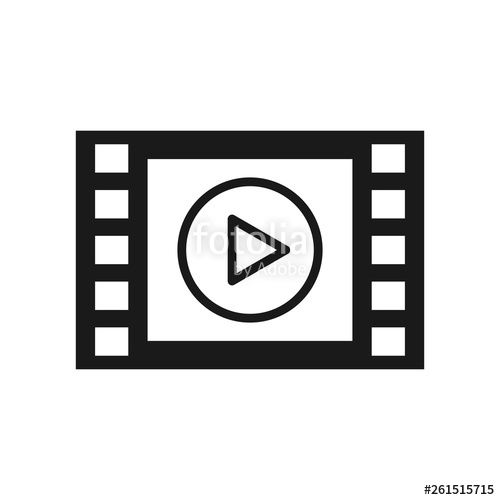 500x500 Play Movie Or Video Icon Film Strip Icon Simple Film Play Vector