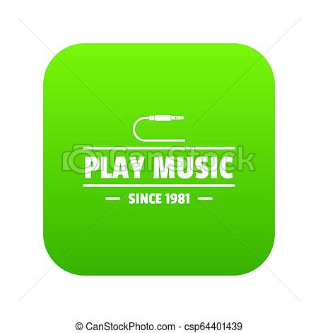 450x470 Play Music Icon Green Stock Photo