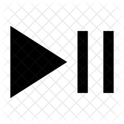 256x256 Play Pause Icon Of Glyph Style
