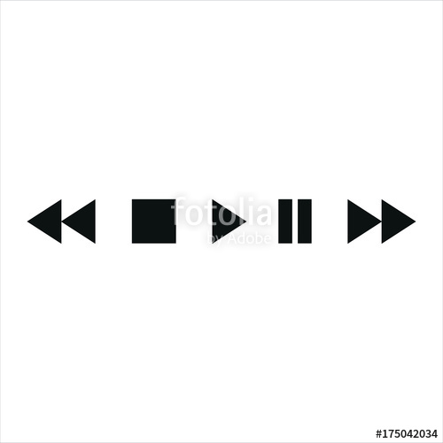 500x500 Play Pause Stop Icons Stock Image And Royalty Free Vector