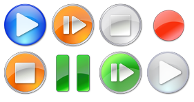 281x148 Play Stop Pause Icons Collection, Play Stop Pause Pack Free